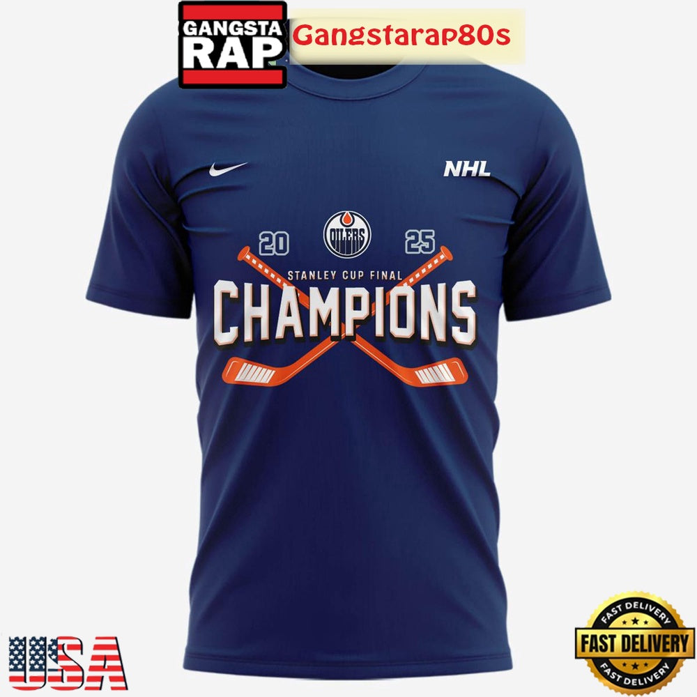 Stanley Cup 2025 Champions Edmonton Oilers All Over Print Hoodie T-Shirt