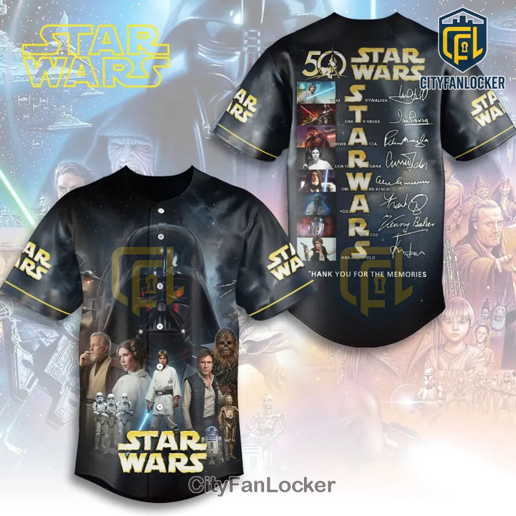 Star Wars 50th Anniversary Cast Signature Baseball Jersey