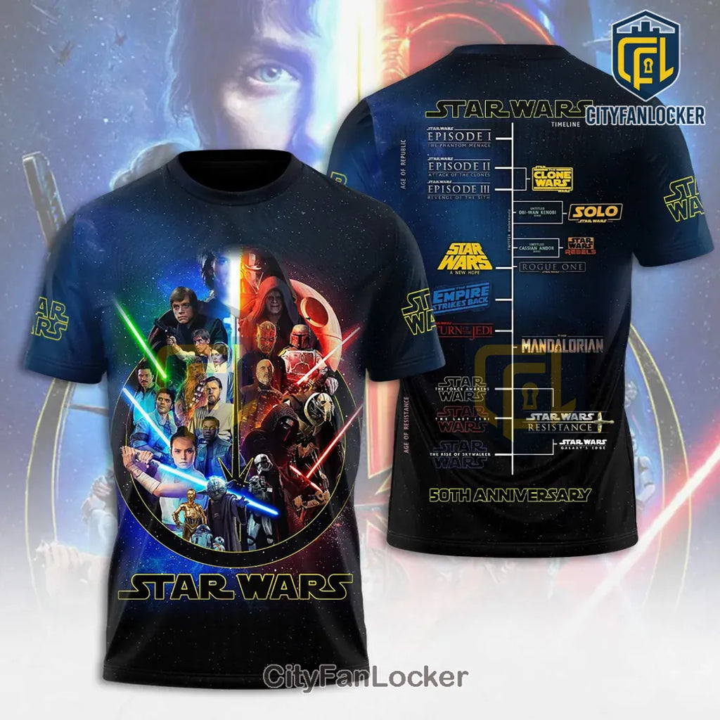 Star Wars 50th Anniversary Saga Characters Hoodie