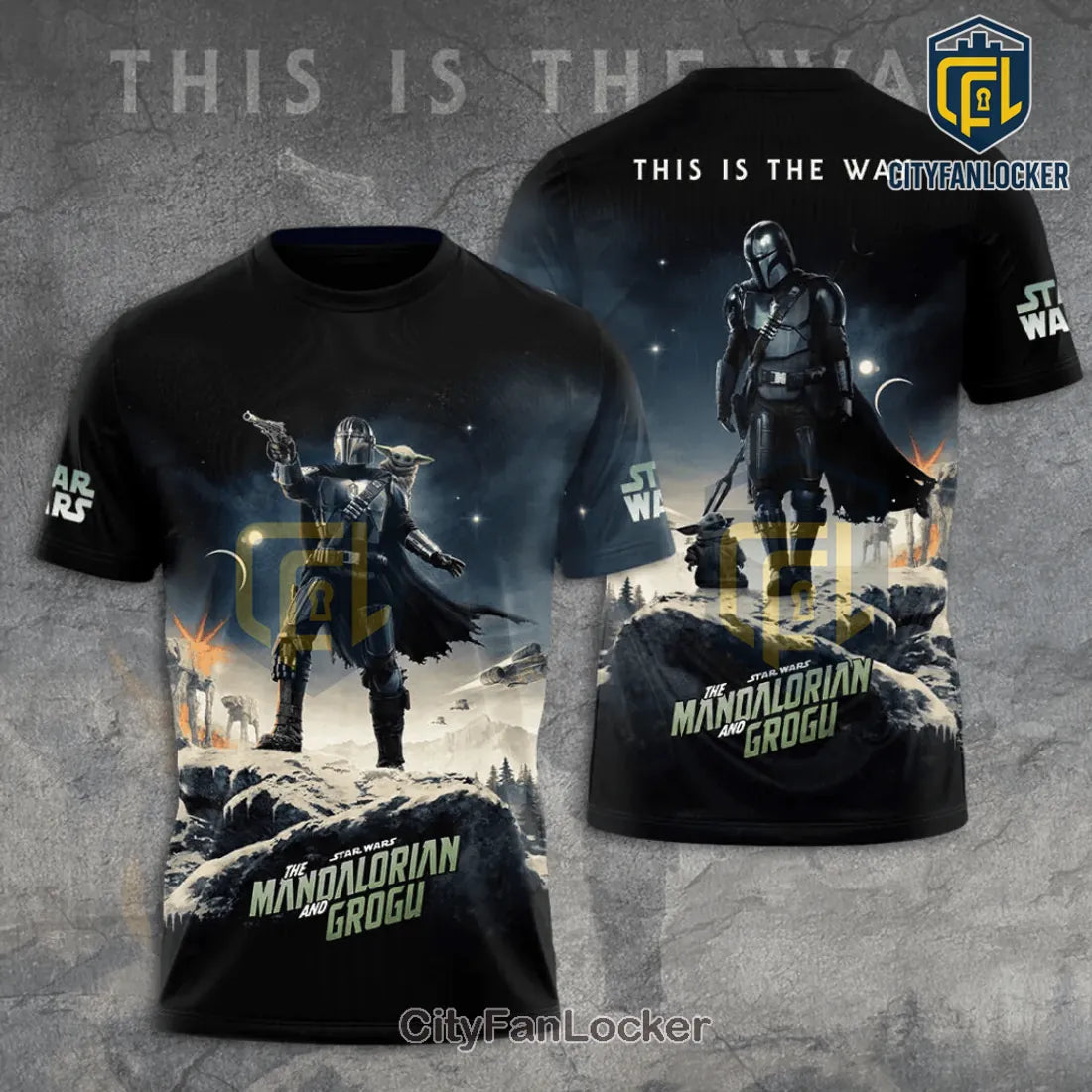 Star Wars Mandalorian Grogu Epic Scene Hoodie