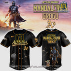 Star Wars Mandalorian Grogu Oakland Athletics Baseball Jersey