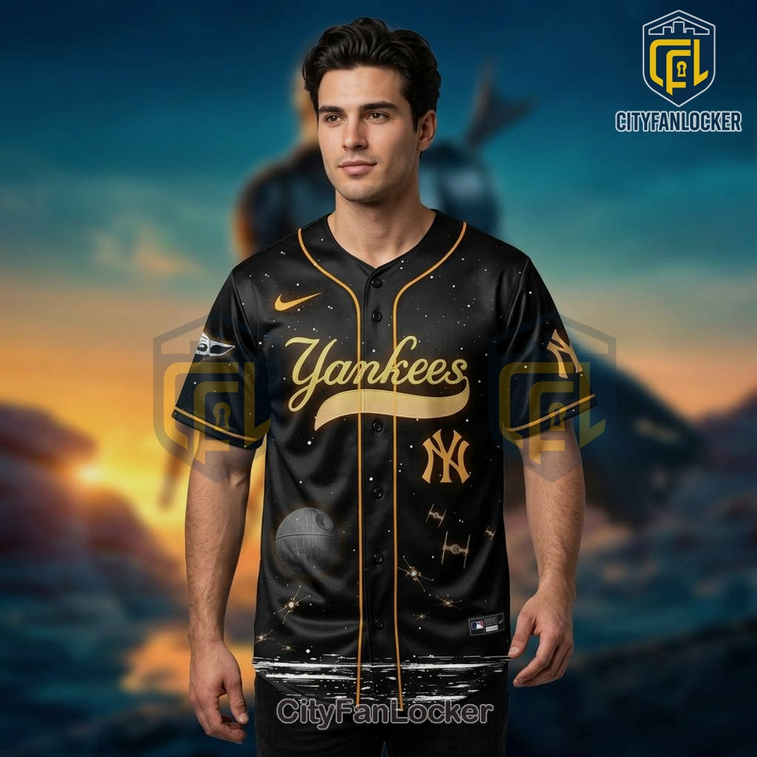 Star Wars Mandalorian Grogu Yankees Limited Edition Baseball Jersey
