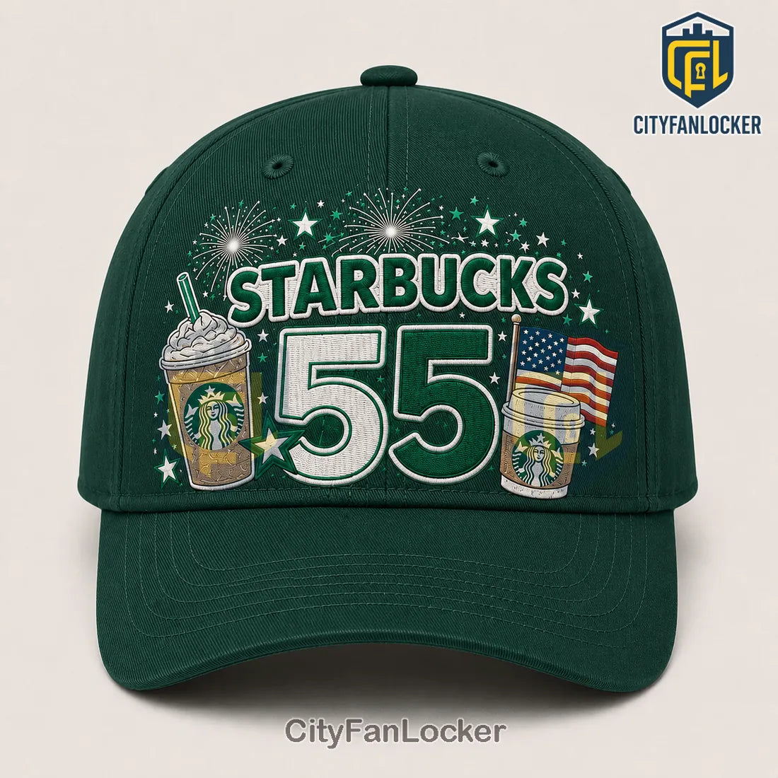 Starbucks 55th Anniversary Dark Green Baseball Cap