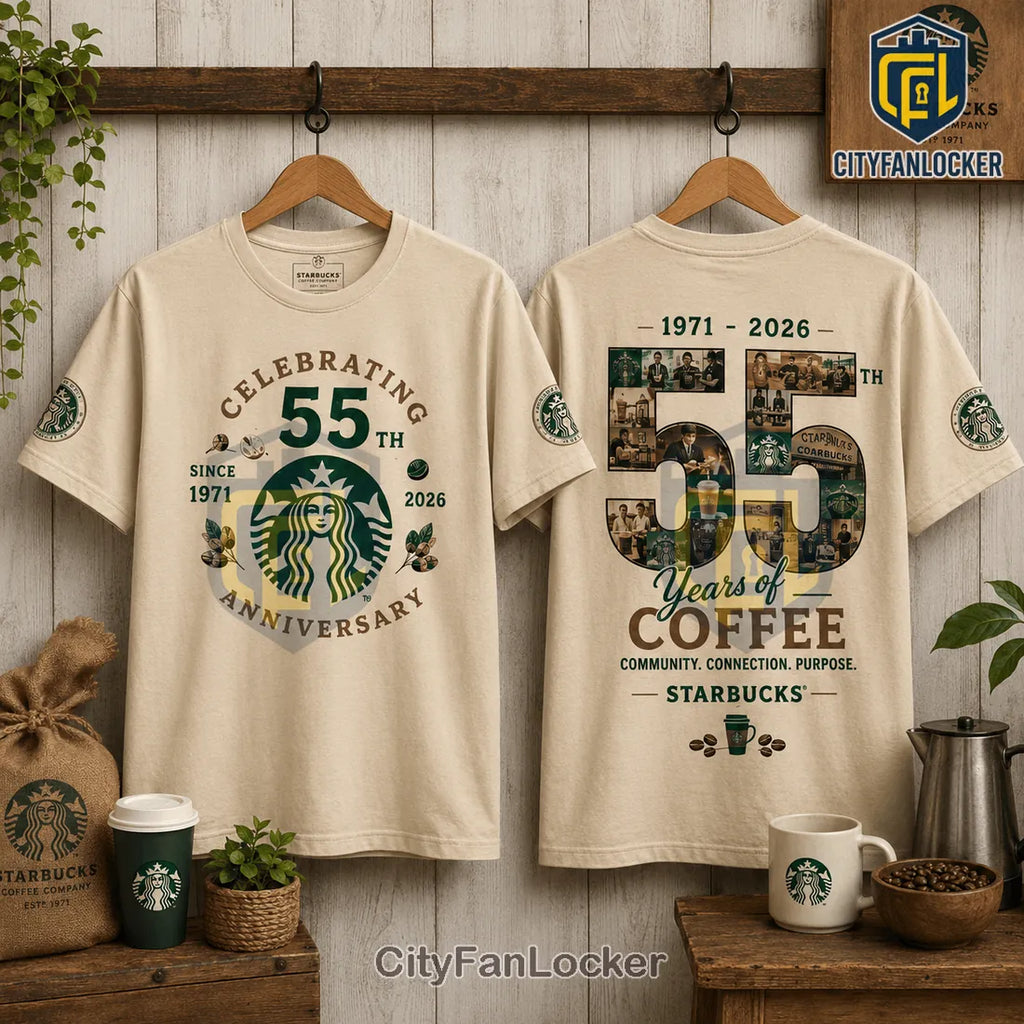 Starbucks 55th Anniversary Vintage Cream T-Shirt
