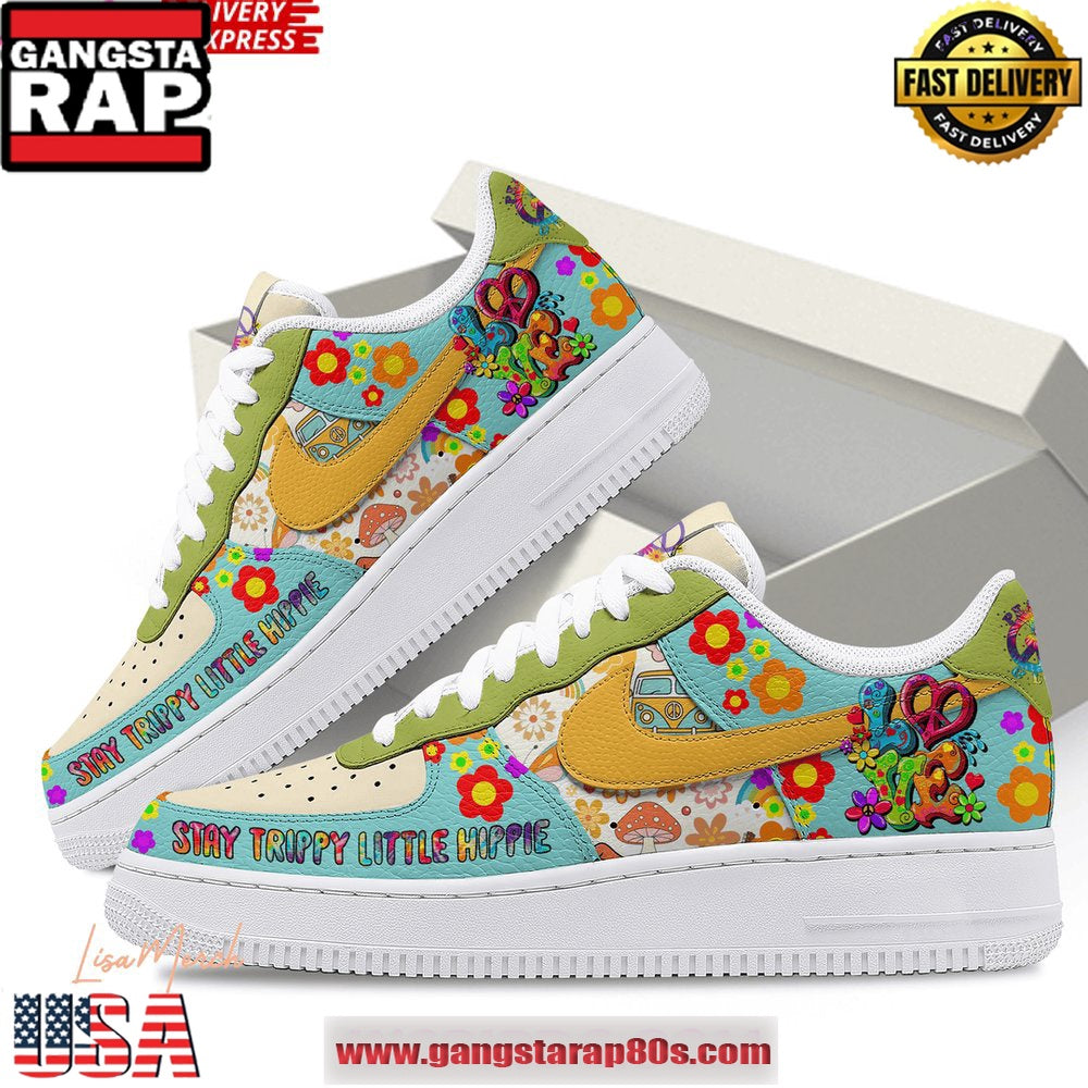 Stay Trippy Little Hippie Limited Air Force 1 Running Sneakers Shoes