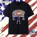 Steph Curry with Santa hat Golden State Warriors caricature signature T Shirt
