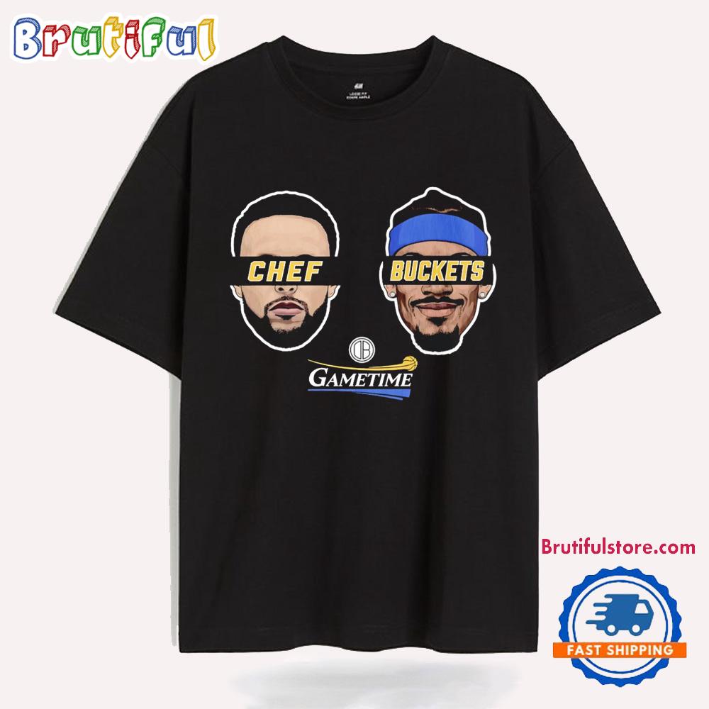 Stephen Curry and Jimmy Butler Chef and Buckets Gametime Big Head T Shirt
