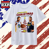 Stephen Curry and Nikola Jokic Nuggets at Warriors Christmas Day Game T Shirt