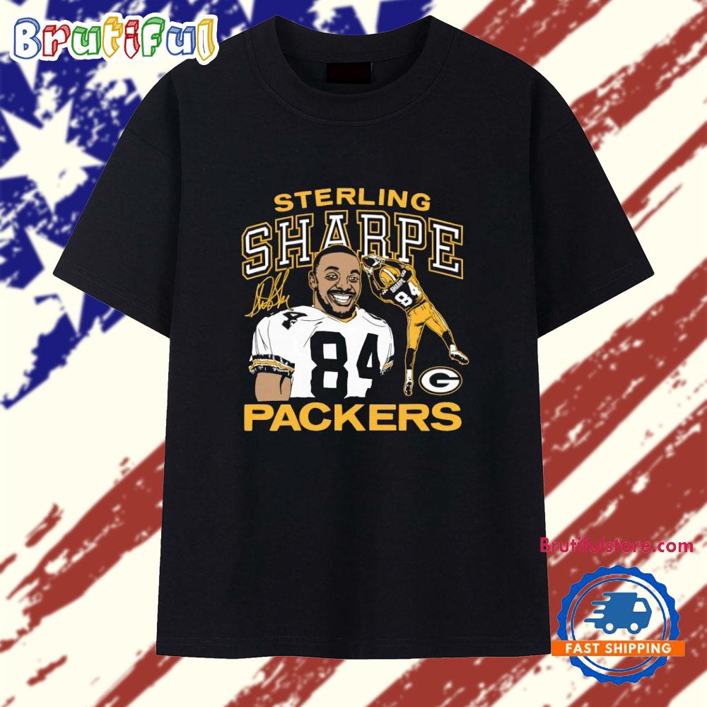 Sterling Sharpe Green Bay Packers Player Signature T Shirt
