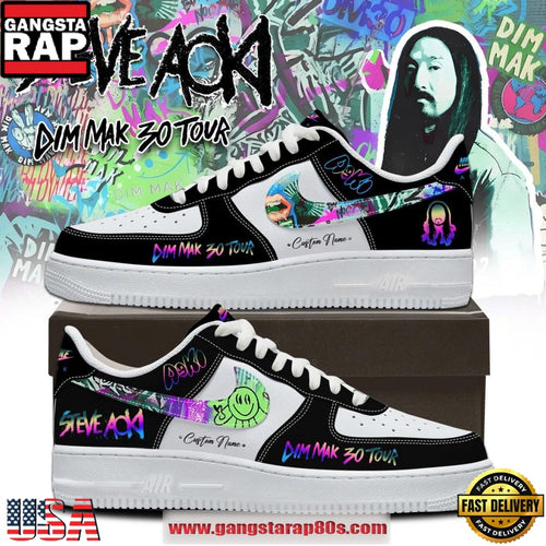 Steve Aoki Dim Mak 30 Tour 2026 Custom Nike Air Force 1 Sneakers Shoes