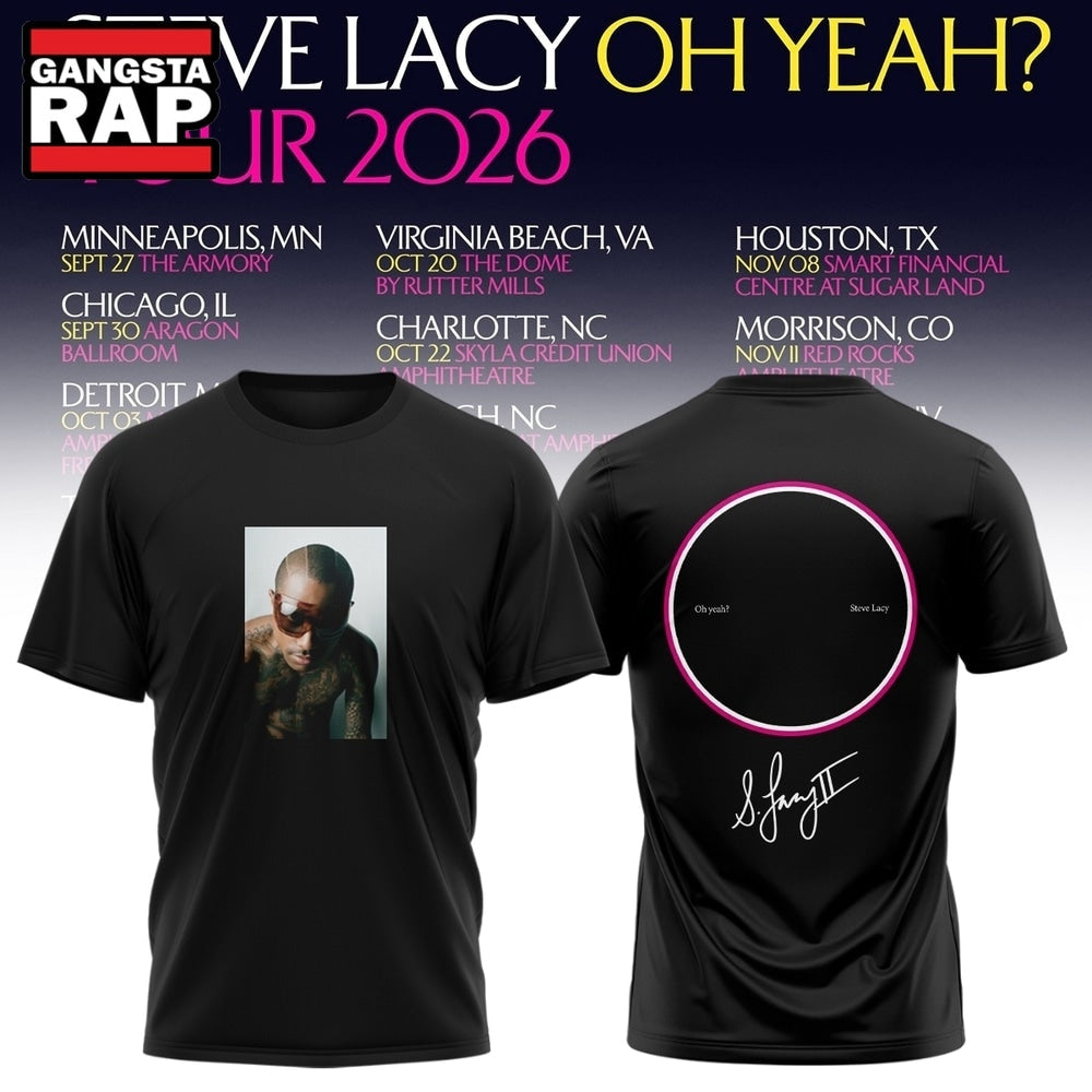 Steve Lacy Oh Yeah Tour 2026 Graphic Signature T Shirt