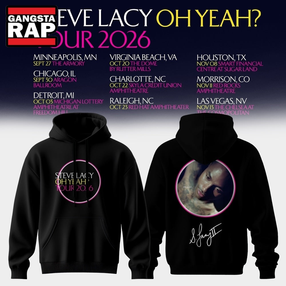 Steve Lacy Oh Yeah Tour 2026 Limited Edition Signature Hoodie T-Shirt