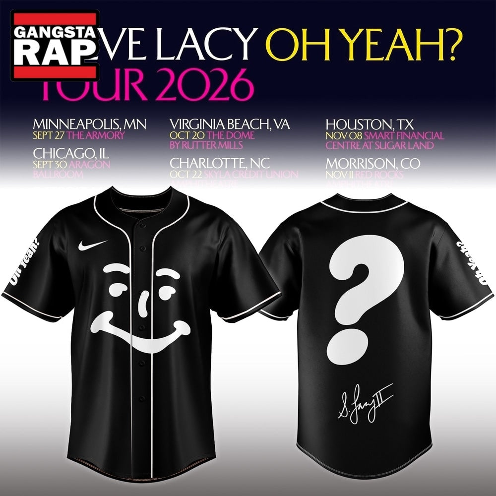 Steve Lacy Oh Yeah Tour 2026 Signature Baseball Jersey