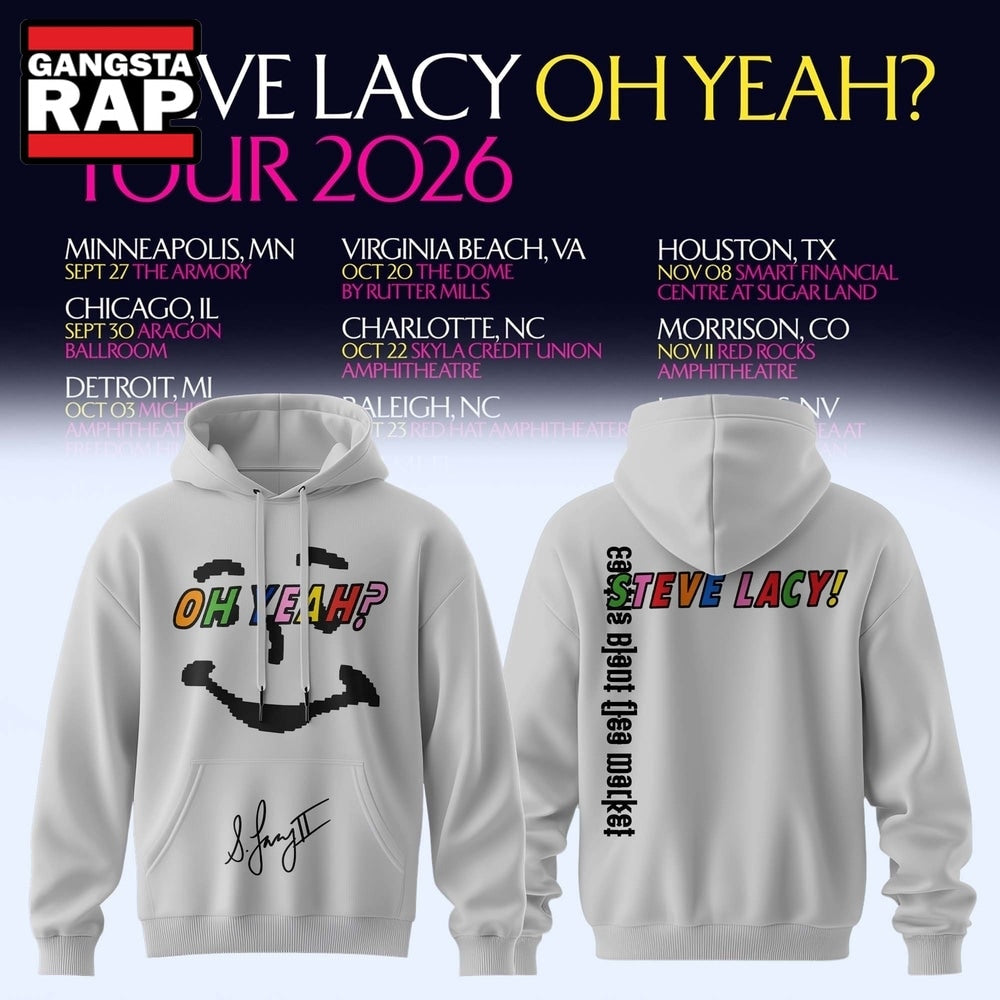 Steve Lacy Oh Yeah Tour 2026 Signature Limited Edition Hoodie T-Shirt