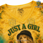 Stevie Nicks Edge of Seventeen Sunflower V-Neck T-Shirt