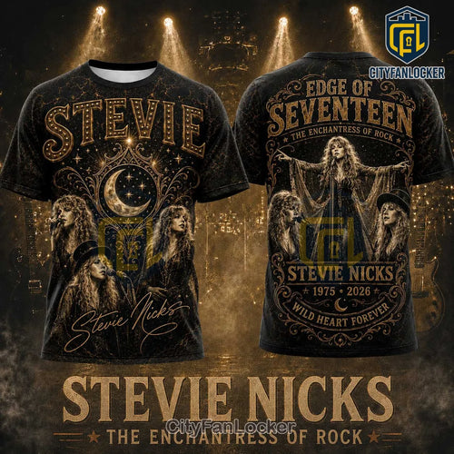 Stevie Nicks Enchantress Of Rock Moon Phases Black T-Shirt