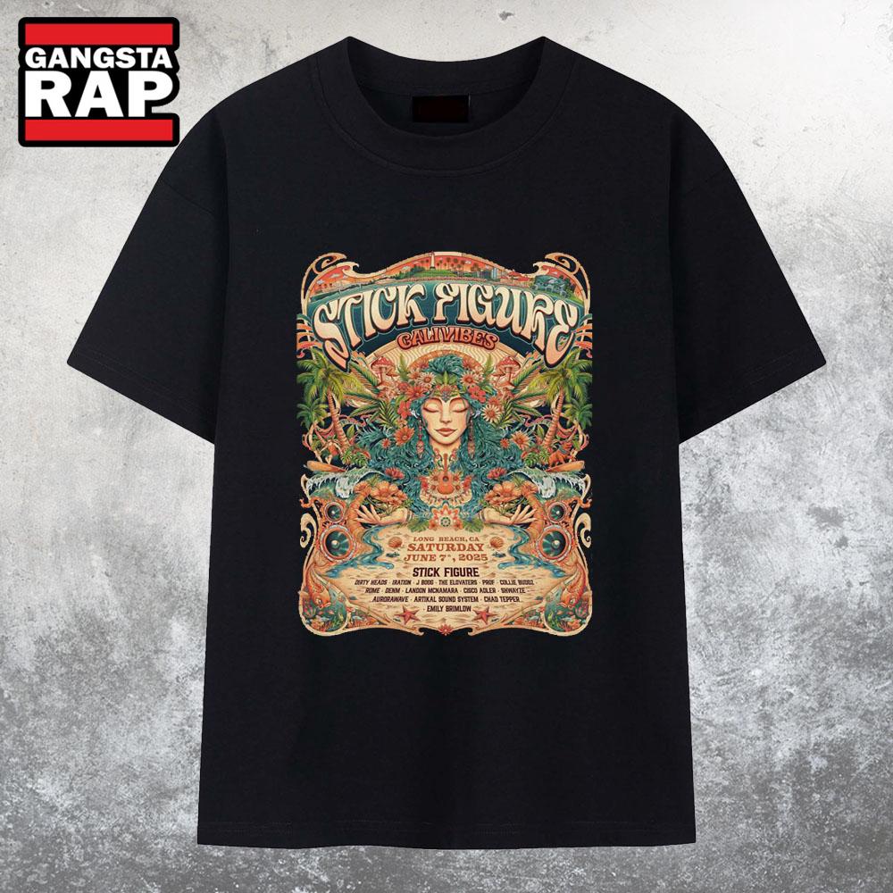 Stick Figure Cali Vibes Festival On Jun 7 2025 In Long Beach CA T Shirt
