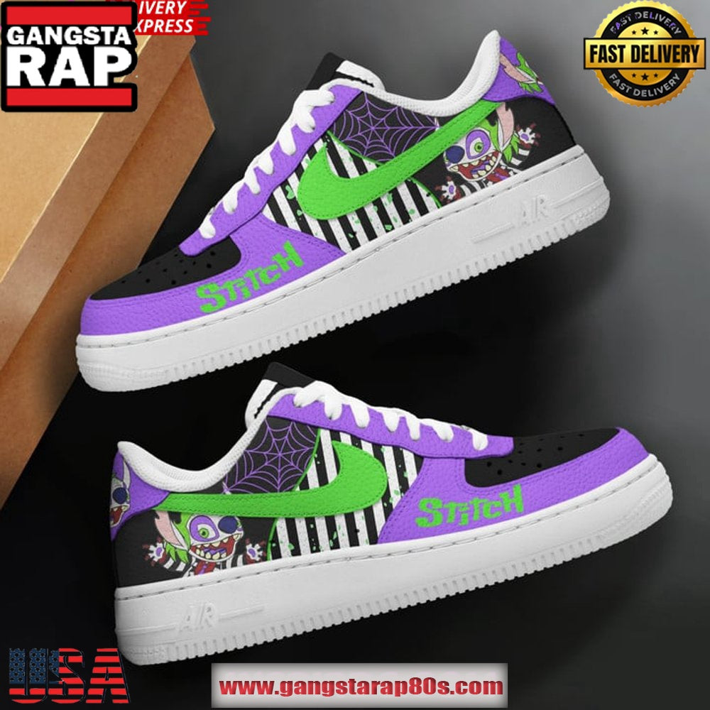 Stitch & Beetlejuice Limited Edition Air Force 1 Sneakers Shoes