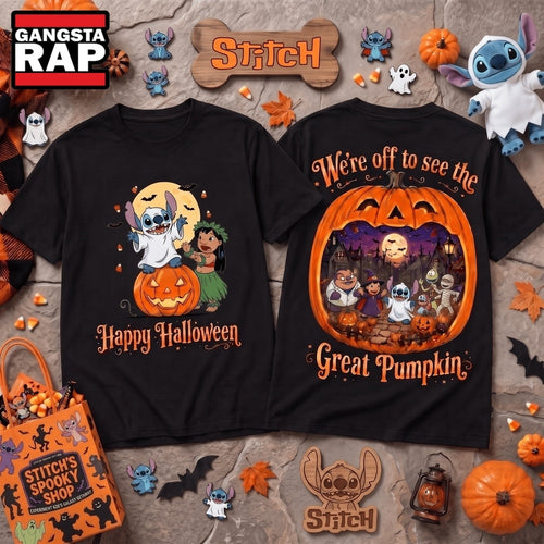 Stitch Halloween Night Great Pumpkin Hoodie T-Shirt