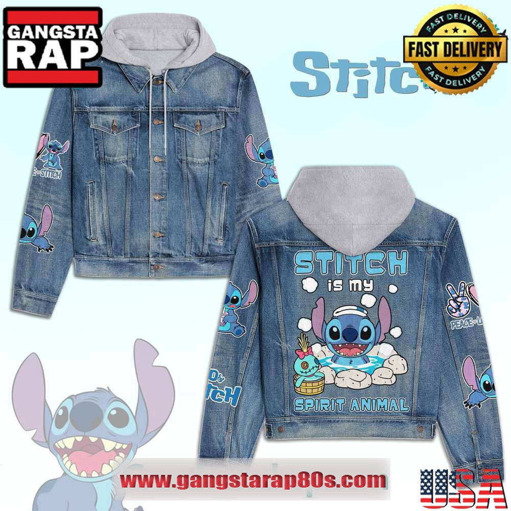 Stitch is my Spirit Animal Hooded Limited Edition Denim Jacket