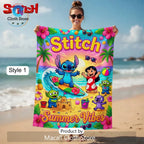 Stitch Lilo Disney Tropical Summer Beach Absorbent Vacation Beach Towel