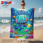 Stitch Lilo Disney Tropical Summer Beach Absorbent Vacation Beach Towel