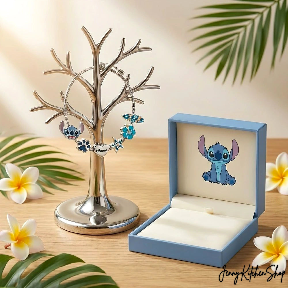 Stitch Ohana Adjustable Charm Bracelet Gift Set