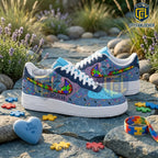 Stitch x Autism Awareness Puzzle Swoosh Air Force 1