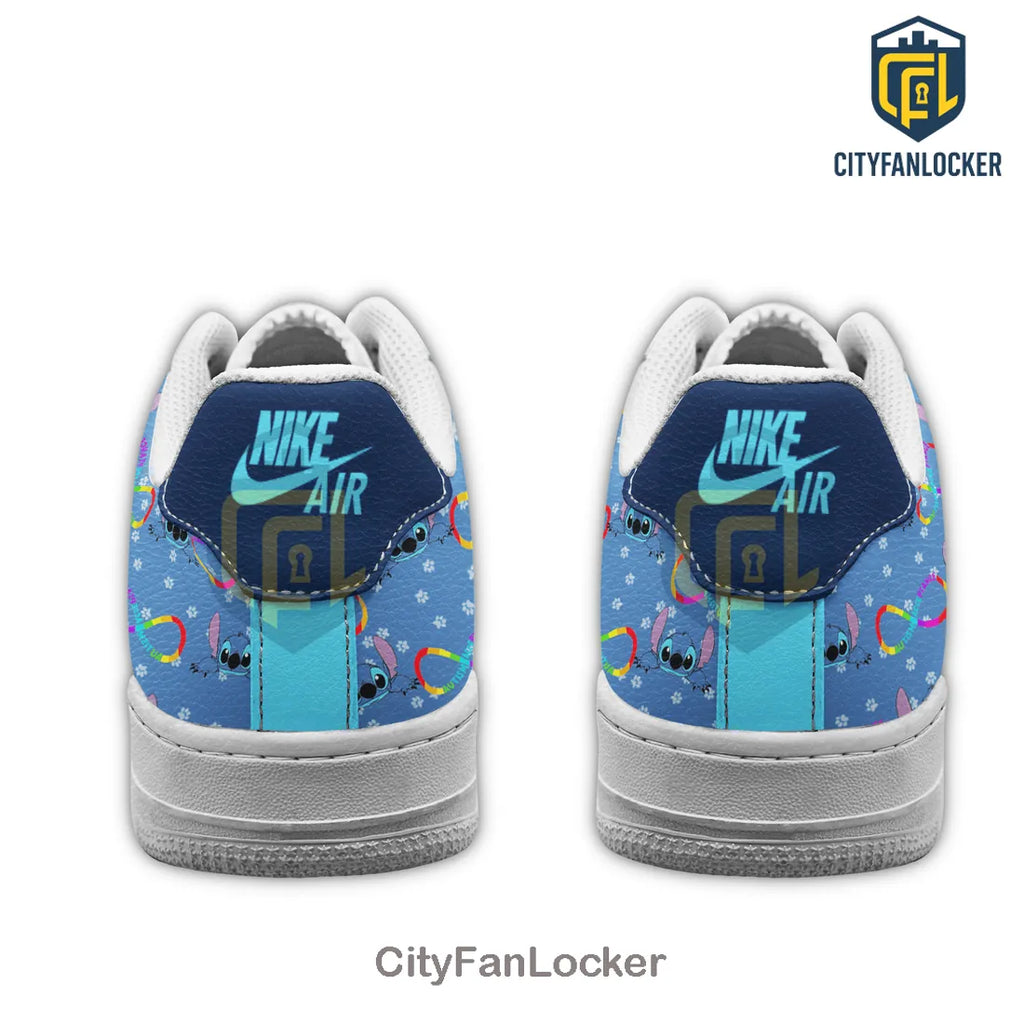 Stitch x Autism Awareness Puzzle Swoosh Air Force 1