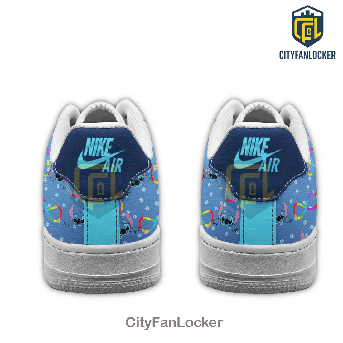 Stitch x Autism Awareness Puzzle Swoosh Air Force 1