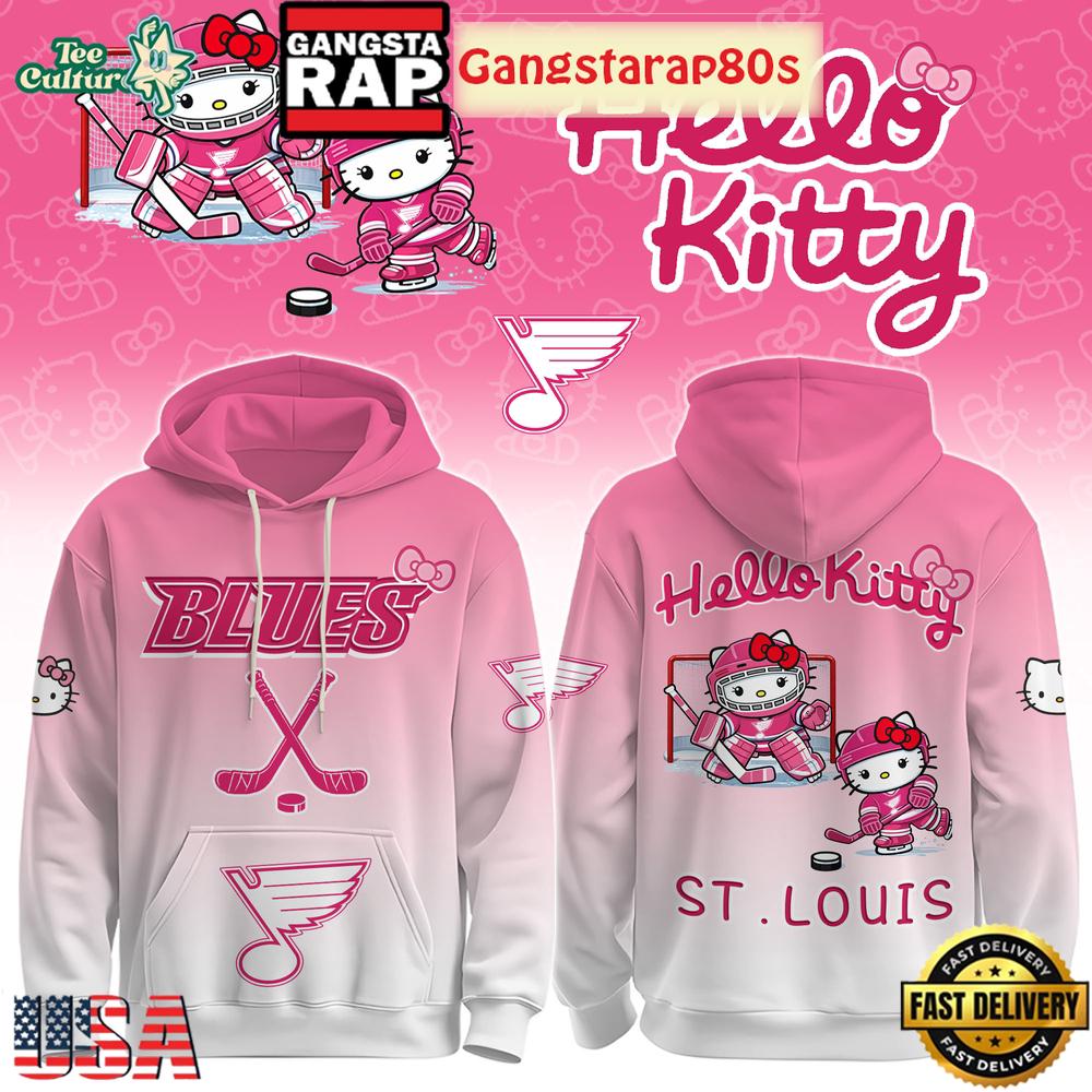 STL Blues Special Hello Kitty New Design Unisex Hoodie Shirt