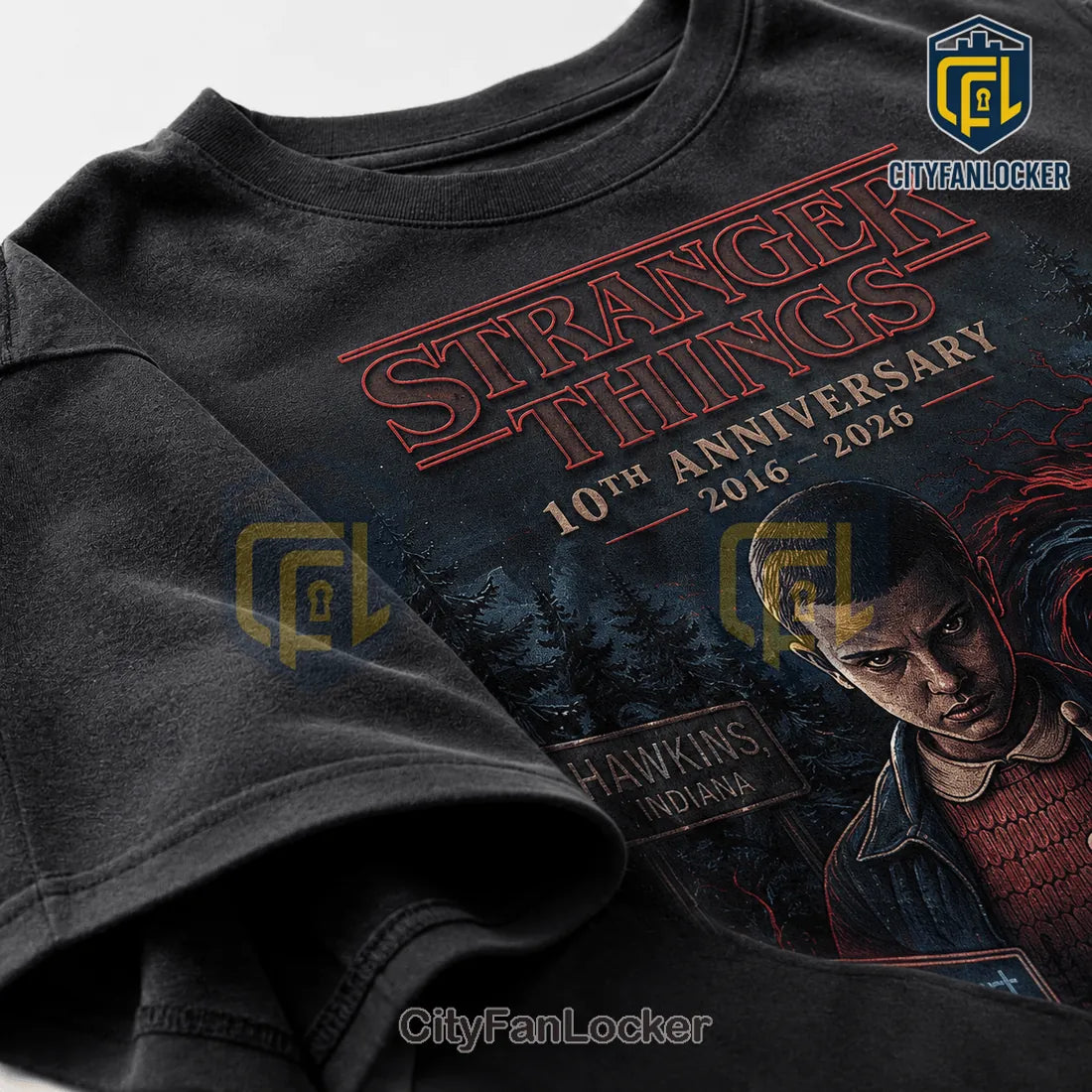 Stranger Things 10th Anniversary 2016-2026 T-Shirt