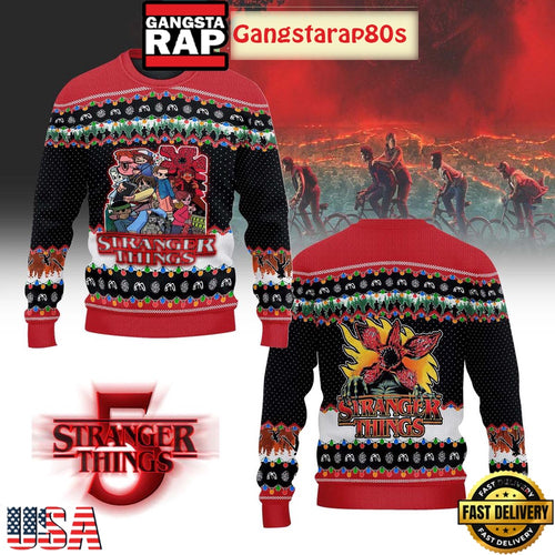 Stranger Things One Last Adventure Ugly Christmas Sweater