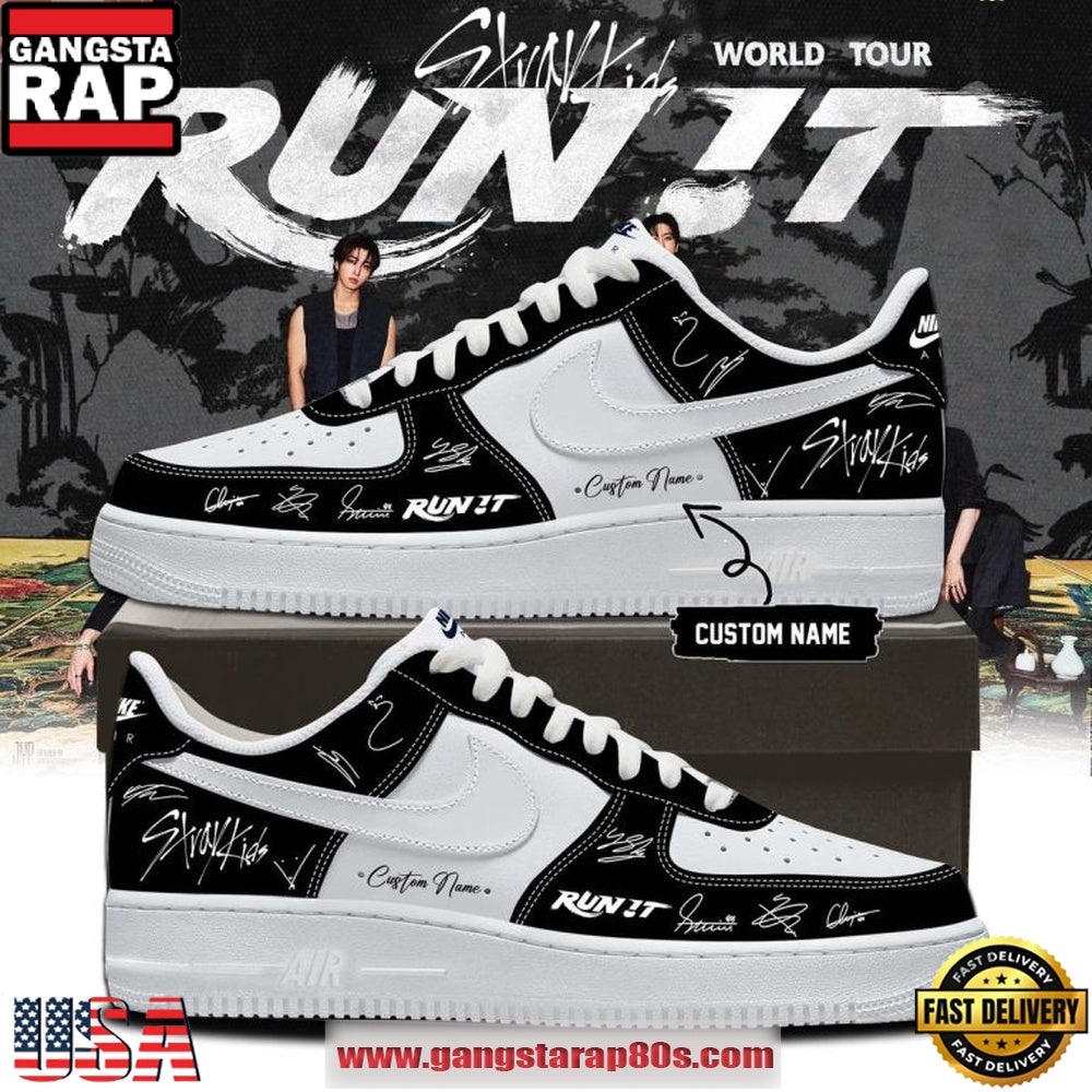 Stray Kids World Tour Run It 2026 Custom Name Air Force 1 Sneakers Shoes