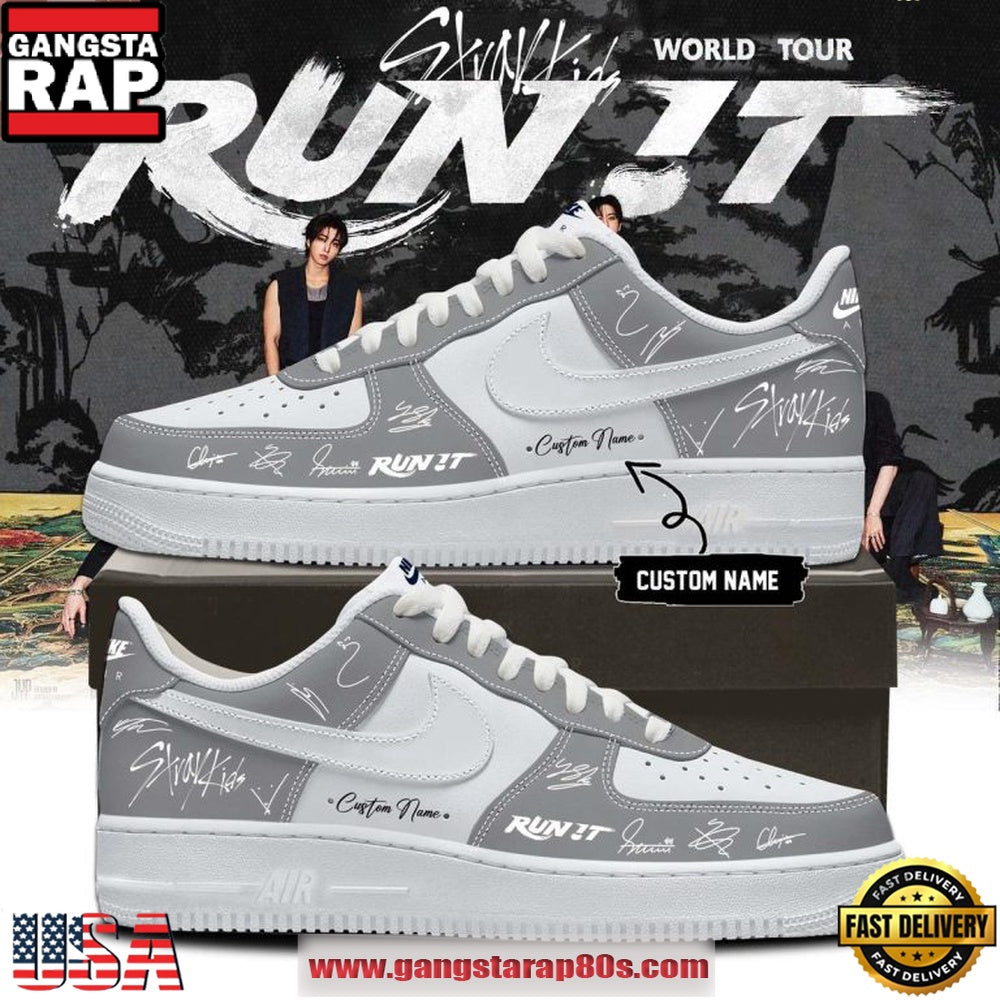 Stray Kids World Tour Run It 2026 Custom Nike Air Force 1 Sneakers Shoes