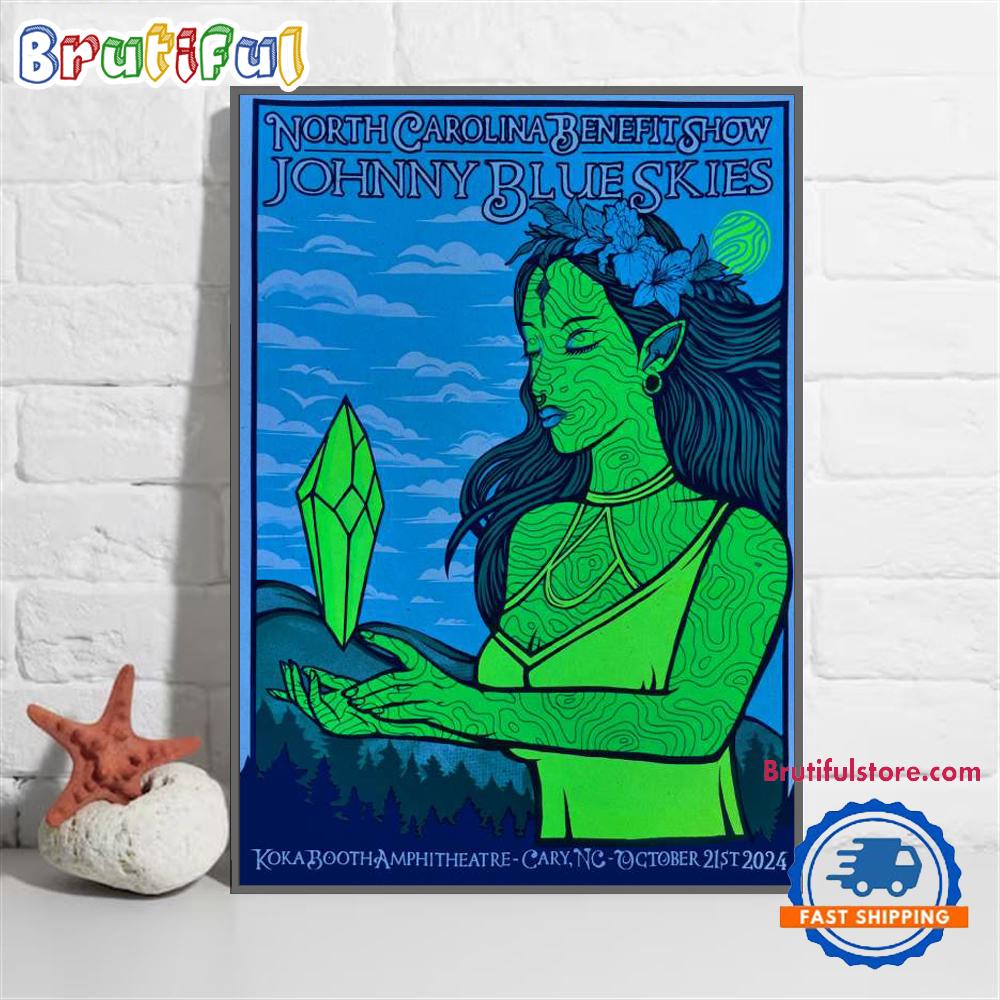 Sturgill Simpson Koka Booth Amphitheatre Cary NC October 21 2024 Tour Poster Canvas Art