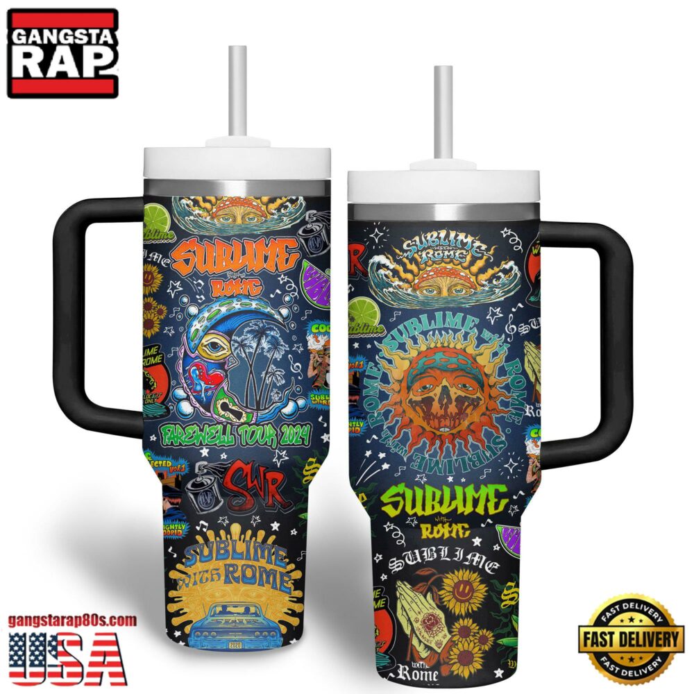 Sublime with Rome Music Custom Stanley Quencher 40oz Stainless Steel Tumbler