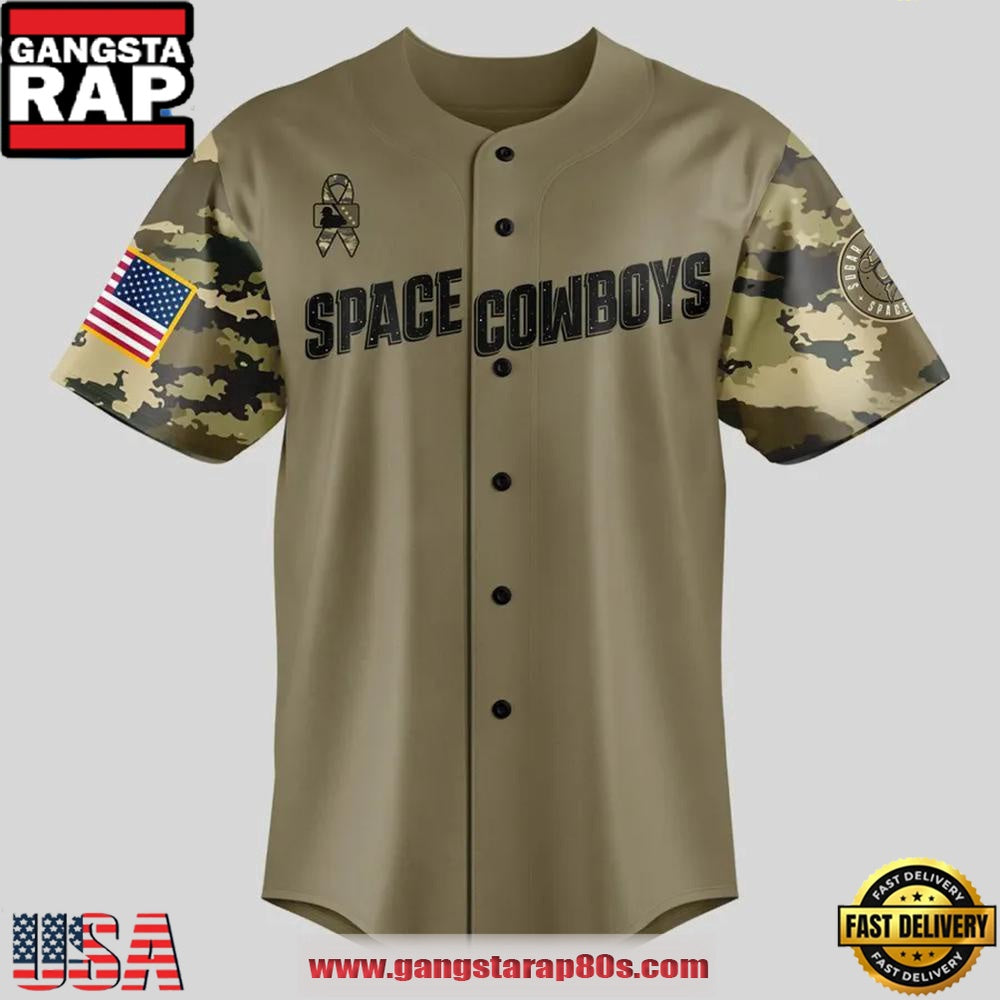 Sugar Land Space Cowboys Military Appreciation Night Limited Edition Custom Baseball Jersey Shirt