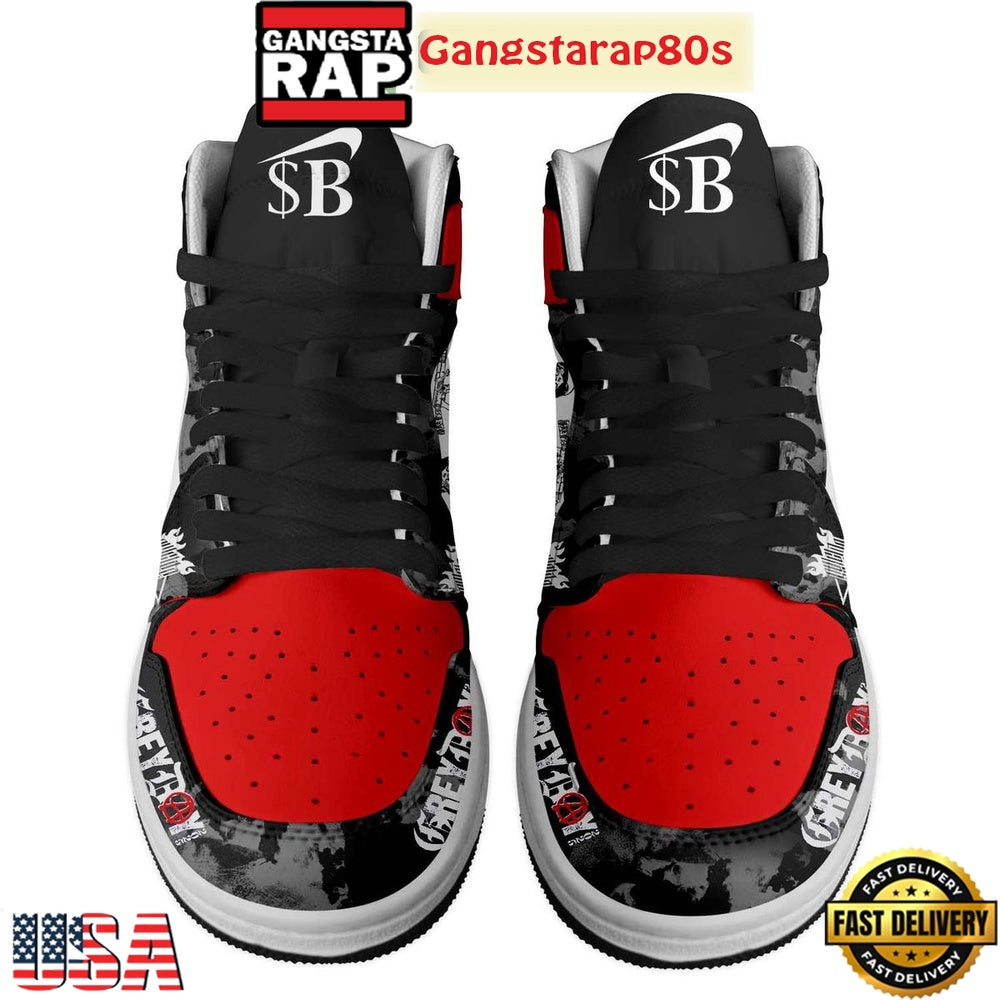 Suicideboys Grey Day Black Red 2025 Air Jordan 1 Shoes Running Sneakers