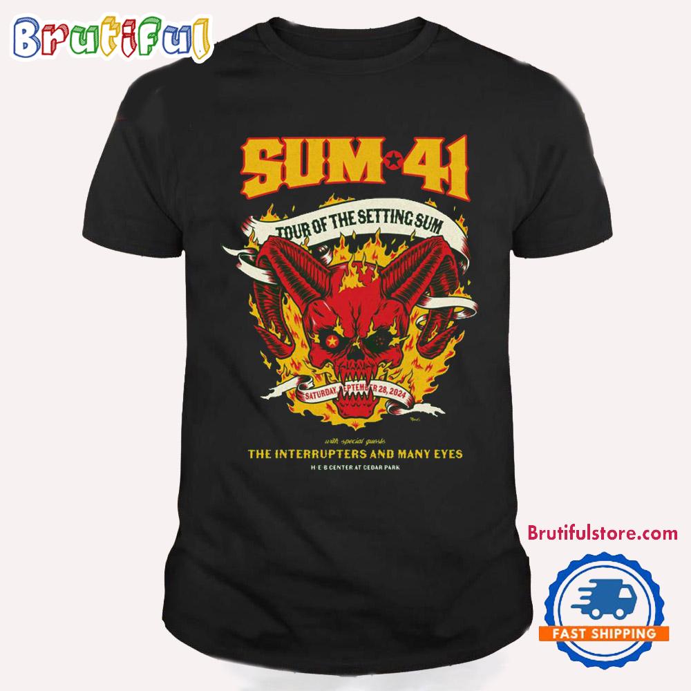 Sum 41 H-E-B Center Cedar Park TX Sept 28 2024 Tour T Shirt