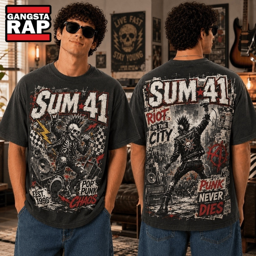 Sum 41, Pop Punk Chaos, Riot In The City 3D Shirt