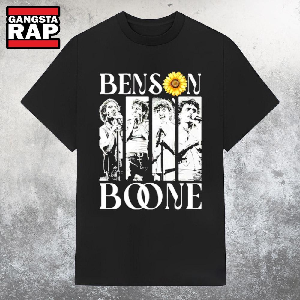 Sunflower Accent Benson Boone Music Retro T Shirt