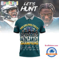 Super Bowl LIX 2025 Philadelphia Eagles Team Player Graphics Design Green Polo Shirt