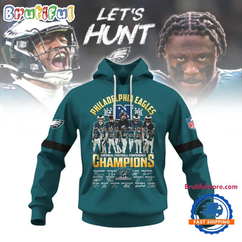 Super Bowl LIX 2025 Philadelphia Eagles Team Player Graphics Design Hoodie