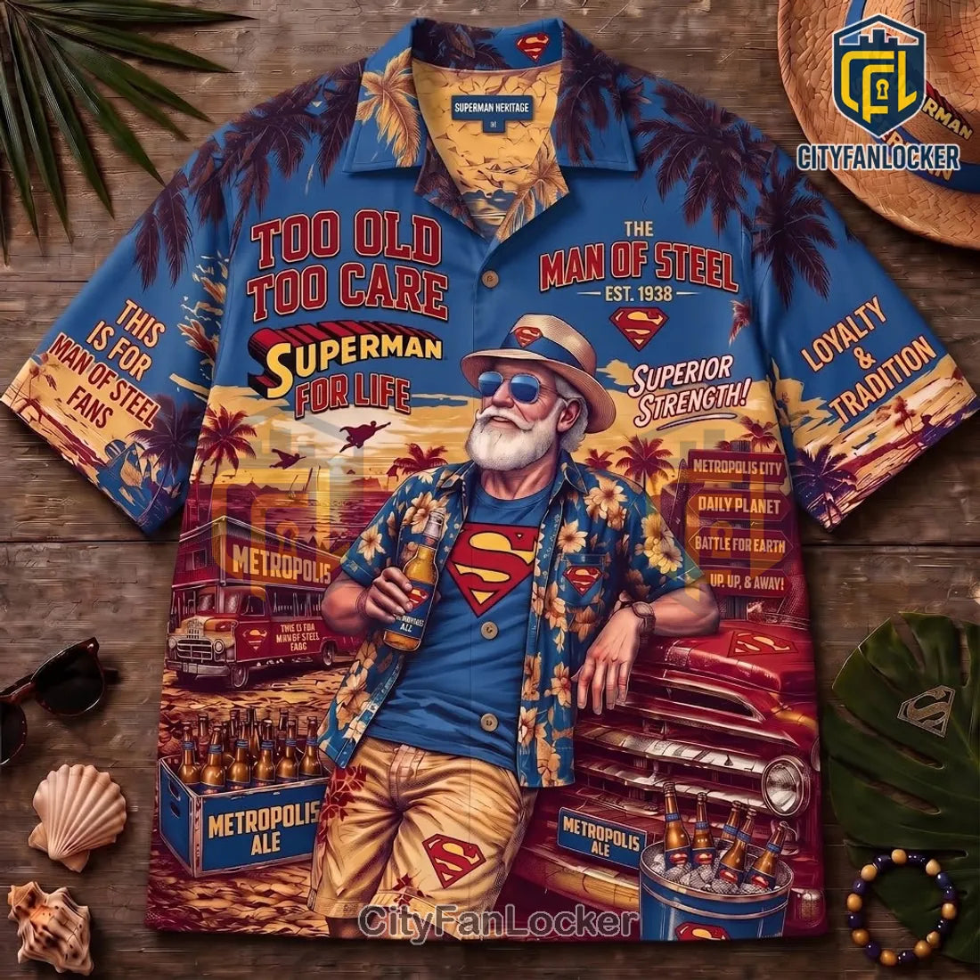 Superman Metropolis Ale Aloha Shirt