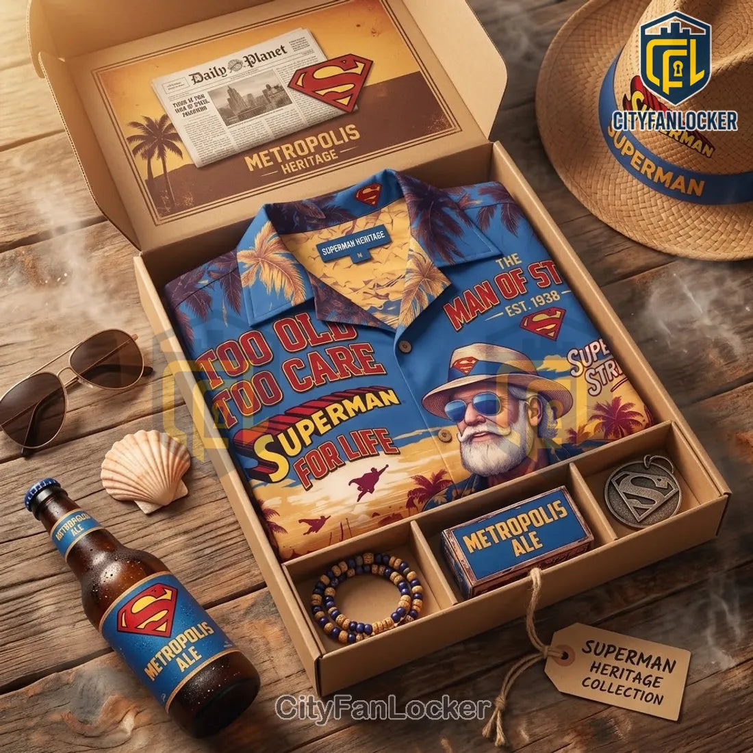 Superman Metropolis Ale Aloha Shirt