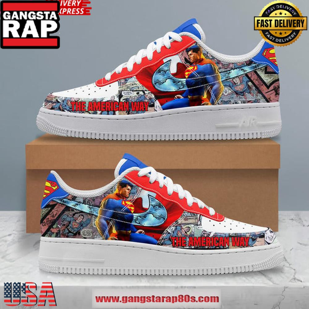 Superman The American Way Limited Edition Air Force 1 Shoes Running Sneakers