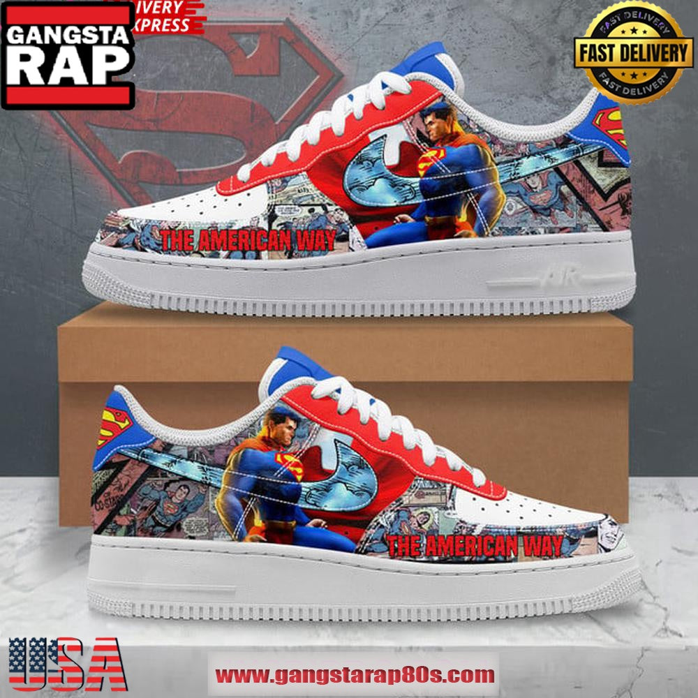 Superman The American Way Limited Edition Air Force 1 Shoes Running Sneakers