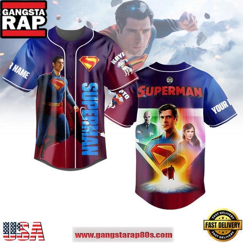 Superman Unique Design Baseball Jersey