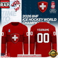 Switzerland 2026 IIHF Ice Hockey World Championship Custom Hockey Jersey
